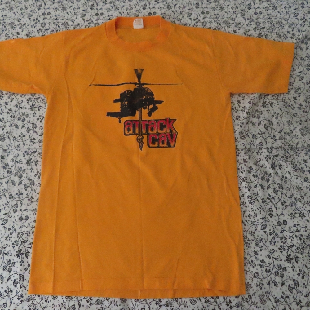 vintage rare gulf coast sportswear attack cavalry 517th tshirt M 70s 80s